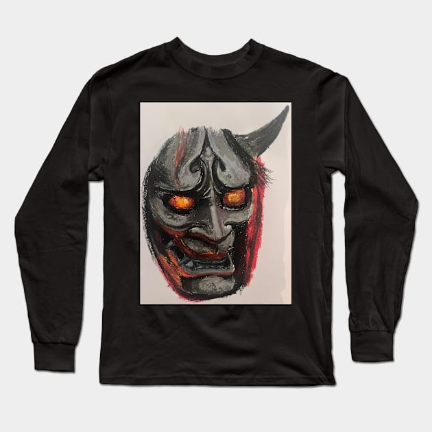 Oni Mask Long Sleeve T-Shirt by rodrigom